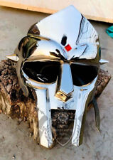 MF Doom Mask Gladiator Mad-villain 18G Steel Brass Face Armor Medieval Helmet picture