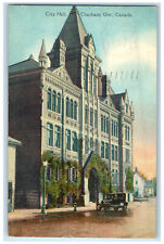 1937 Entrance to City Hall Chatham Ontario Canada Posted Vintage Postcard picture