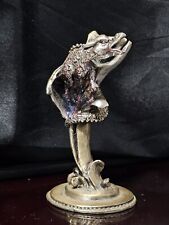 VINTAGE BEAUTIFUL HANDMADE PEWTER 5 INCH DRAGON VERY DETAILED picture