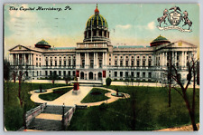 Harrisburg, PA Pennsylvania - The Capitol - Vintage Postcard - Posted 1911 picture