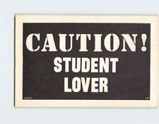 Postcard Caution Student Lover with Art Print picture