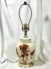 Vintage Chinese Chinoiserie Hand Painted Ginger Jar Table Lamp MCM picture