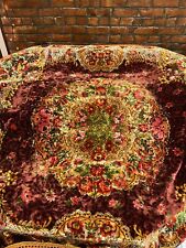 Gorgeous Vintage Italian Chenille Velvet Bed Spread Bed Tapestry  62