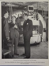 Cyclotron Atom Smasher Columbia University Lab Fermi Magazine Illustration 1940 picture