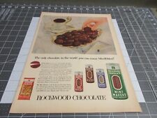 1953 Rockwood Chocolate Wafers Candy Ad picture