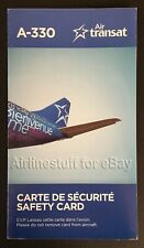 2012 AIR TRANSAT AIRBUS A330 SAFETY CARD airlines airways CANADA picture