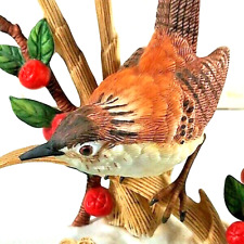Lenox Marsh Wren Fine Porcelain Figurine 4.5x4.5 Brown Garden Bird Table Display picture