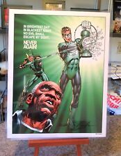 Neal Adams Signed Green Lantern Green Arrow Print 11 x 14 Legendary Artist RIP picture