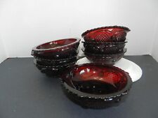 Vtg - Avon 1876 Cape Cod Ruby Red Collection Dessert Bowls (set of 7) picture