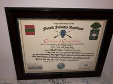 4TH INFANTRY REGIMENT / COMMEMORATIVE - CERTIFICATE OF COMMENDATION picture