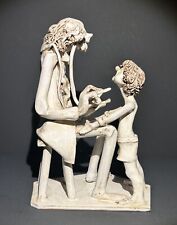 Vintage Dino Bencini Ceramic Doctor & Patient Figurine Sculpture Signed 8.5”H picture