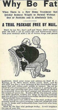 Obesity Fat Quack Cure Treatment Kellogg Battle Creek MI Antique AD picture