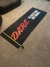 DARE To Keep Kids Off Drugs 3ft. by Almost 8ft. Banner Flag Plus Sign Vintage picture