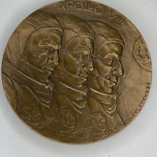 Apollo VIII Solid Bronze Coin 1077 BRONZE Premiere Voyage 1968 Bernard Labourie picture