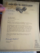 1985 JACK DANIELS DISTILLERY LETTER & TENNESSEE SQUIRE DEED SIGNED SEAL BBA-50 picture