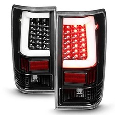 - for 2004-2015 Nissan Titan Pickup Black Bezel C-Shape LED Tube Tail Brake Ligh picture