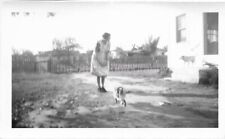 A Moment In Space And Time WOMAN CAT Found PHOTOGRAPH bw Original VINTAGE 05 31  picture