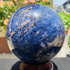 natural blue sodalite ball quartz crystal polished sphere decor 16.71LB 176mm picture