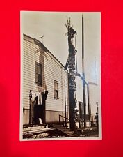 1910 RPPC Postcard Alert Bay British Columbia Canada Kwakwaka’wakw Totem Pole picture