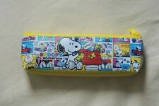 New Authentic Japan Peanuts Snoopy & Woodstock Yellow Zipper Pen Case Pouch 7