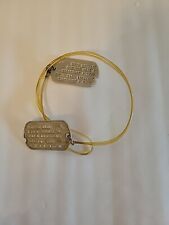 Vintage WWII  US Next of Kin North Spokane WA dog tags ID soldier  picture