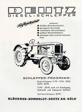 Deutz Diesel Tractor Cologne XL 1953 German ad Klockner Humboldt advertising picture