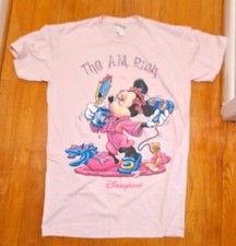 Vintage 90s Disneyland Minnie Mouse The AM Rush Sleep Shirt Pink Dress One Size picture