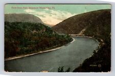 Delaware Water Gap PA-Pennsylvania, Aerial Of Water From Path, Vintage Postcard picture