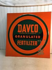 Vintage Davco Fertilizer Metal Original Sign Granular Fertilizer  26in x 26in picture