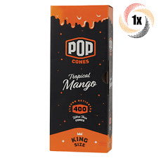 1x Box Pop Tropical Mango Cones | 400 Cones Each | 1 1/4 | + 2 Free Tubes picture