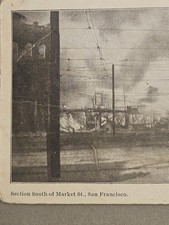 San Fransisco Earthquake Fire Disaster 1906  CA DB White Border Postcard picture