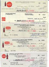 5 Vintage Coca-Cola Checks picture