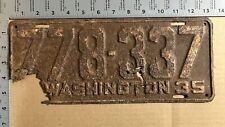 1935 Washington truck license plate 778-337 YOM DMV clear Ford Chevy Dodge 2788 picture