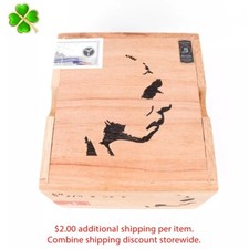 Neanderthal LH Empty Wood Cigar Box 6" x 5.5" x 3.5" picture