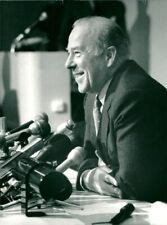George Shultz at press conference in connection... - Vintage Photograph 2361557 picture