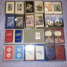 Lot Of 12 Vintage Playing Card Double Deck Sets Some Still New In Plastic picture