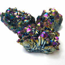 100g Big Natural Colorful Aura Titanium Quartz Crystal Cluster Stone VUG Reiki picture