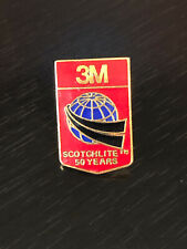 Vintage Collectible Scotchlite 50 Years 3M Colorful Metal Pinback Lapel Pin  picture