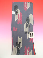 Dousen Brand Washable Kimono Gray Arrow Kasuri Pattern Toray Sil Jerry picture