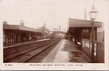 Midland Railway Station Long Eaton Nottingham UK c1908 RPPC Postcard G96 picture