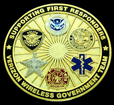 Verizon Wireless Team First Responders Police Fire Challenge Coin CC-18  picture