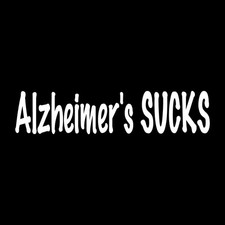 Alzheimer's Sucks Awareness Decal Sticker White Die Cut Vinyl picture