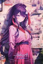 Hoshino Ai Waifu  Anime Fanart Trading  Collectible Card A5 With NFC VIDEO picture