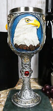 Patriotic Wildlife Majestic American Bald Eagle Celtic Knot Wine Goblet Chalice picture