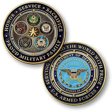 New Proud Military Family US Armed Forces DOD Challenge Coin picture