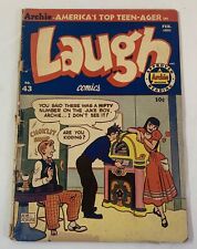 1951 Archie LAUGH COMICS #43 ~ missing ad page and Debby splash page picture