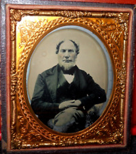1/6th Size Ambrotype of well dressed man in half case picture