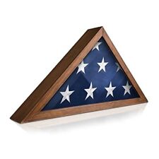 HBCY Creations Flag Display Case for 5' x 9.5' American Veteran Burial Flag  picture