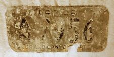 1948 Arizona License Plate AN2956 in rough condition, big chunk missing at botto picture