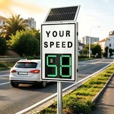 40W Speed Display Radar Traffic Sign, Solar Radar Feedback, Road Safety Detector picture